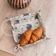 Colourful half-linen bread basket "Sheep"